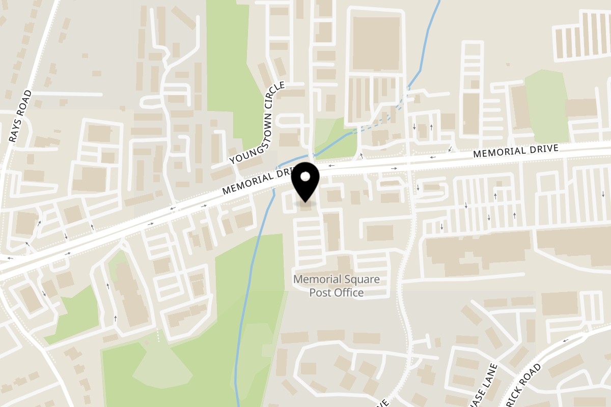 Map showing the location of Fin and Feathers Stone Mountain on 5469 Memorial Dr. in Stone Mountain